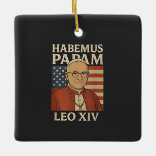 Habemus papam Pope Leo XIV Christian Church Julgransprydnad Keramik