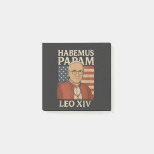 Habemus papam Pope Leo XIV Christian Church Post-it Block
