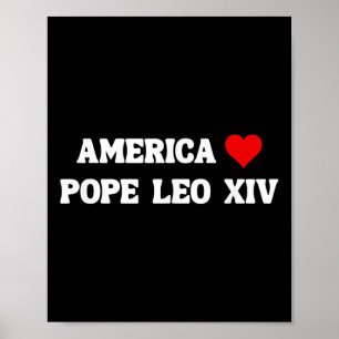 Habemus Papam Val 2025 Amerikanska Kärlek Heart Po Poster