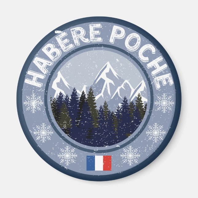 Habère Poche Station de Ski Magnet (Framsidan)