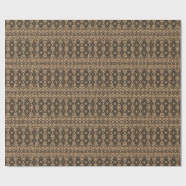 Habesha Tibeb Geometriskt Mönster  Presentpapper (Platt)