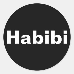 "Habibi" ح ب ي ب en minimalism ي ord Runt Klistermärke