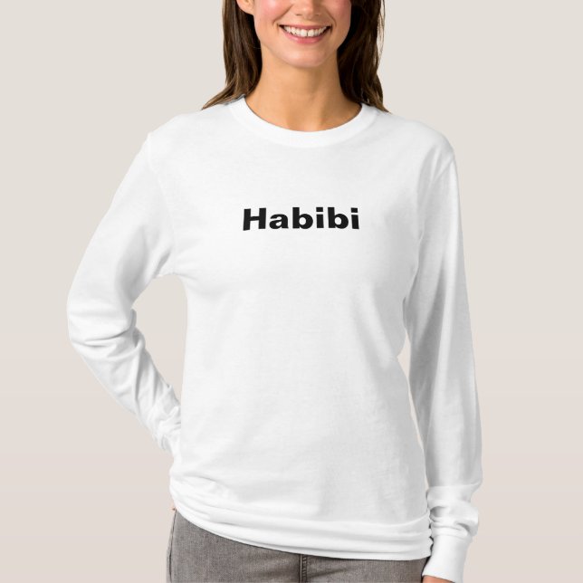 "Habibi" ح ب ي ب en minimalism ي ord T Shirt (Framsida)