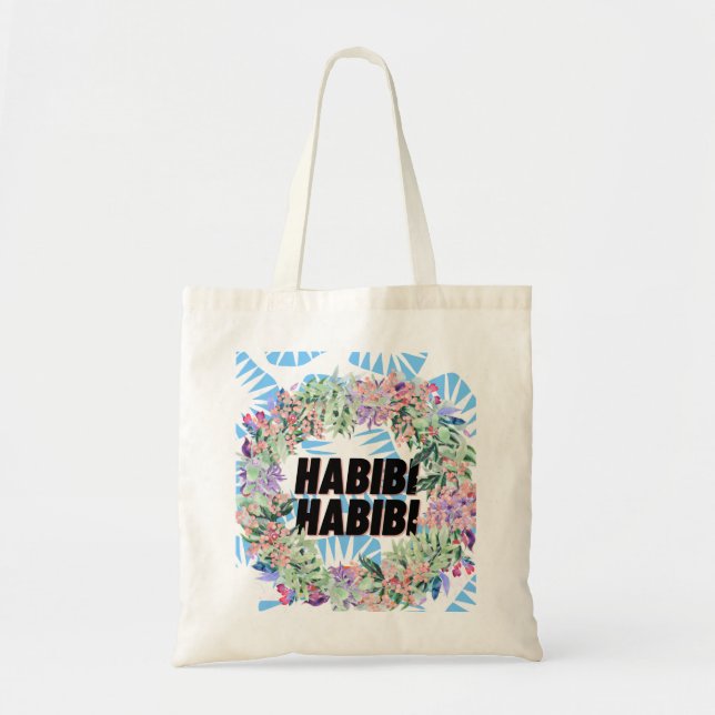 Habibi - anpassad dubbelsidig toteväska tygkasse (Framsidan)