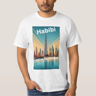 Habibi Kom till Dubai - Dubai Skyline T Shirt