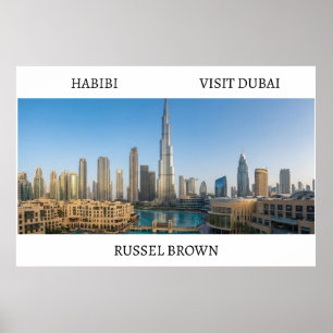 Habibi kom till Dubai Modern Resa Poster