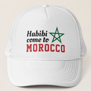 Habibi Kom till Marockos Flagga Red Grönt Star Keps
