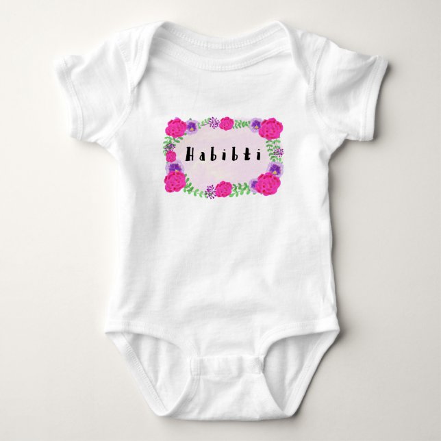 Habibti Habibi baby T Shirt (Framsida)