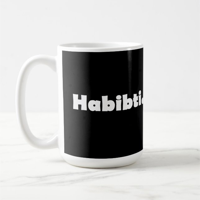 Habibti-textdesign Kaffemugg (Vänster)