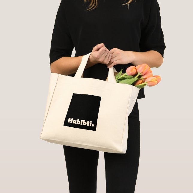 Habibti-textdesign Mini Tygkasse (Framsida (produkt))