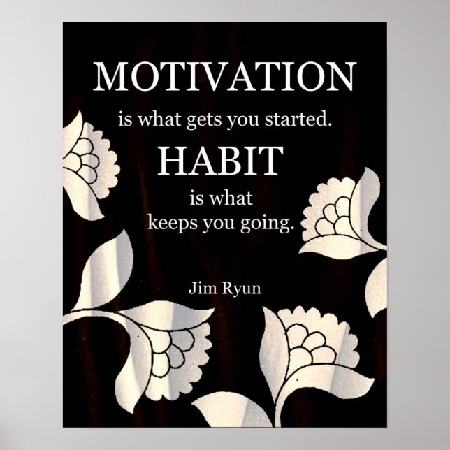 Habit-Motivational Art-utskrift Poster (Framsidan)