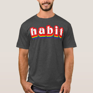 Habit Retro Rainbow Typography T Shirt