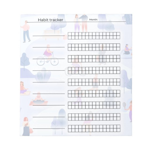Habit Tracker Anteckningsblock (Framsida)