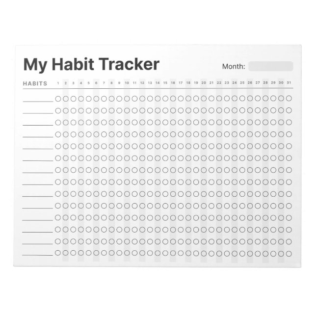 Habit Tracker Anteckningsblock (Framsida)