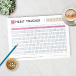 Habit Tracker Anteckningsblock<br><div class="desc">Följ dina månatliga,  veckovisa och dagliga vanor med den här vanan. Använda det att starta nya hälsosamma vanor eller stoppa dåliga vanor. Du kommer att kunna nå dina mål inom en snar framtid!</div>
