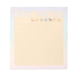 Habit Tracker (Orange Pastel Rainbow) Anteckningsblock