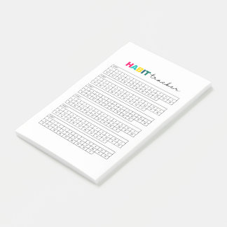 Habit Tracker Planner Journal Post-it Block