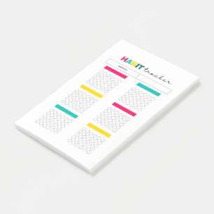 Habit Tracker Planner Journal Post-it Block