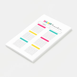 Habit Tracker Planner Journal Post-it Block