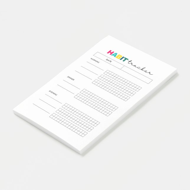 Habit Tracker Planner Journal Post-it Block (Vinklad)