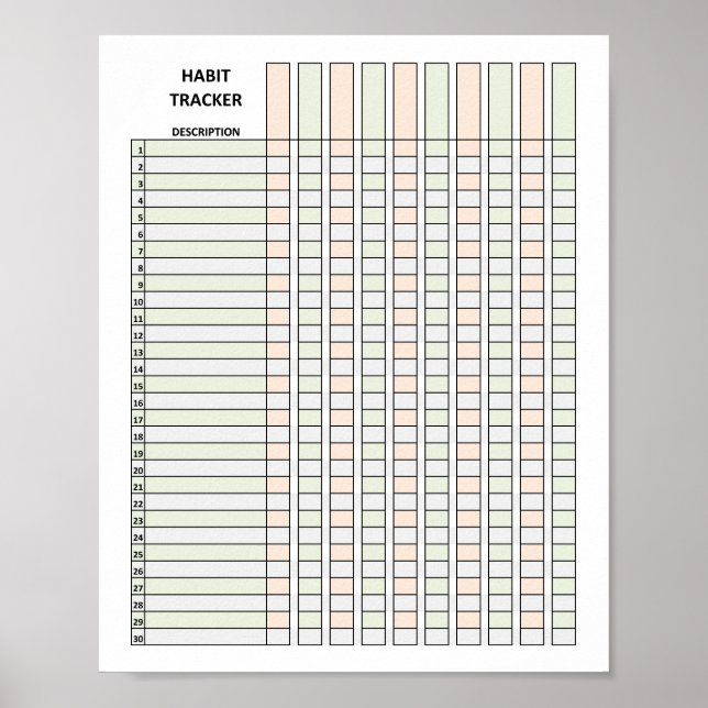 Habit Tracker Poster (Framsidan)