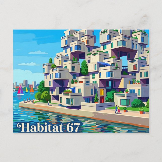Habitat 67 Kanada Vykort (Framsida)