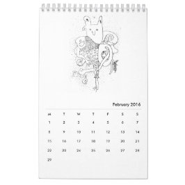 Habitual kalender för varelser 2016