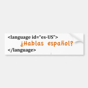 ¿ Hablas español? Bildekal