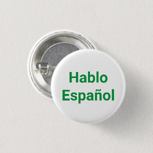 Hablo Español grönt vit jag talar spanska Knapp
