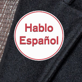 Hablo Español - jag talar spanska Runt Klistermärke