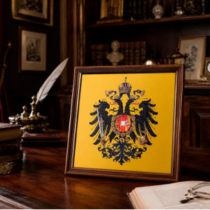 Habsburgs dubbelhövdade örns arvstegel kakelplatta
