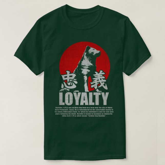 HACHIKO LOYALTY HUND T SHIRT (Design framsida)