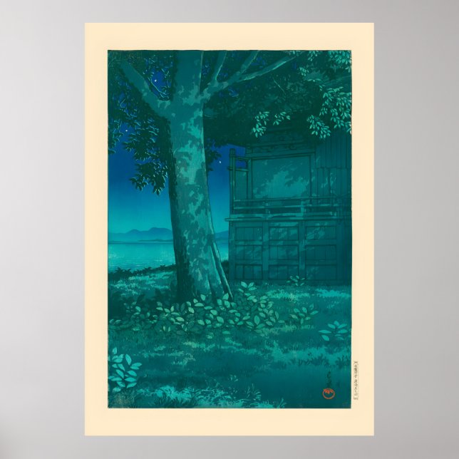 Hachirogata Lagoon Akita av Kawase Hasui Poster (Framsidan)