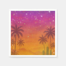 Hacienda Sunset Vibrant Fiesta Quinceañera  Pappersservett