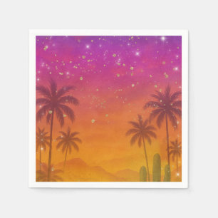Hacienda Sunset Vibrant Fiesta Quinceañera Pappersservett