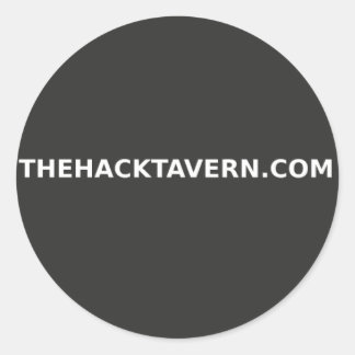 Hack Tavern Dot Com-etikett Runt Klistermärke