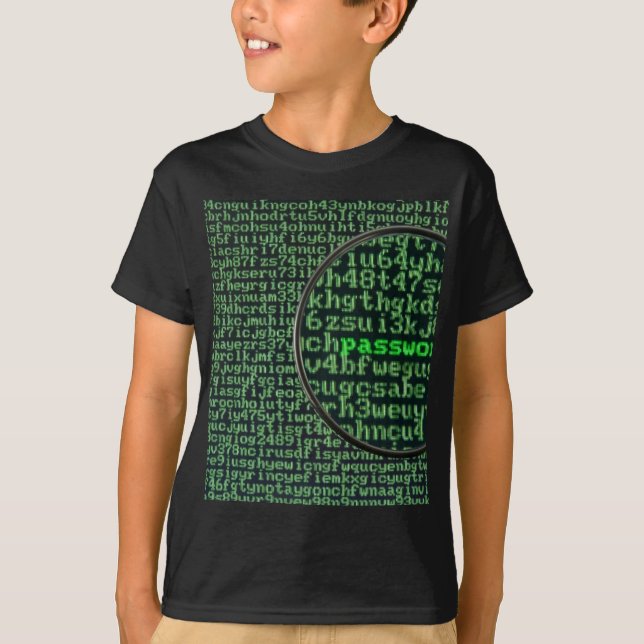 Hacka för lösenord tee shirt (Framsida)