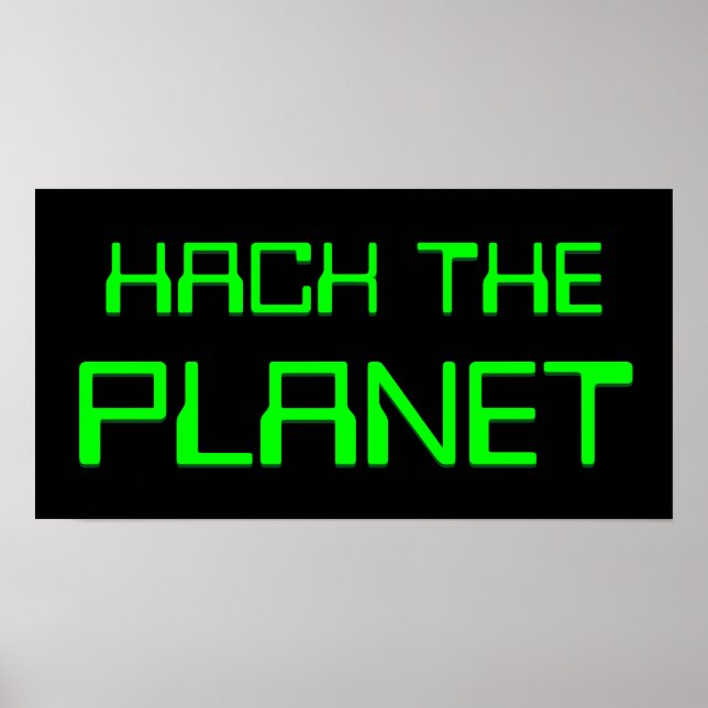 hacka planeten poster (Framsidan)