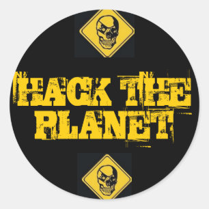 Hacka planetklistermärkearna runt klistermärke
