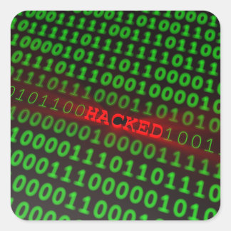 Hackad Fyrkantigt Klistermärke