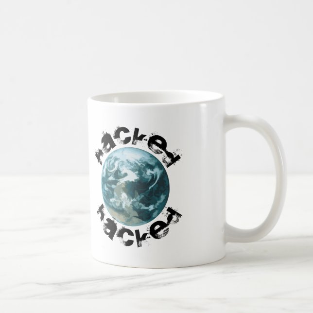 Hackad Planet Earth Kaffemugg (Höger)