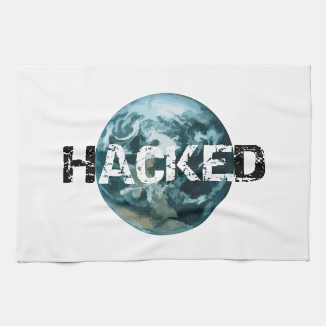 Hackad Planet Earth Kökshandduk (Horisontell)