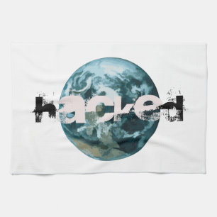 Hackad Planet Earth Kökshandduk