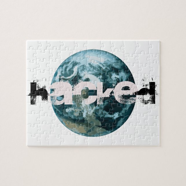 Hackad Planet Earth Pussel (Horisontell)