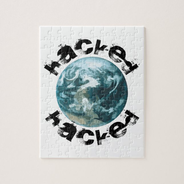 Hackad Planet Earth Pussel (Vertikal)