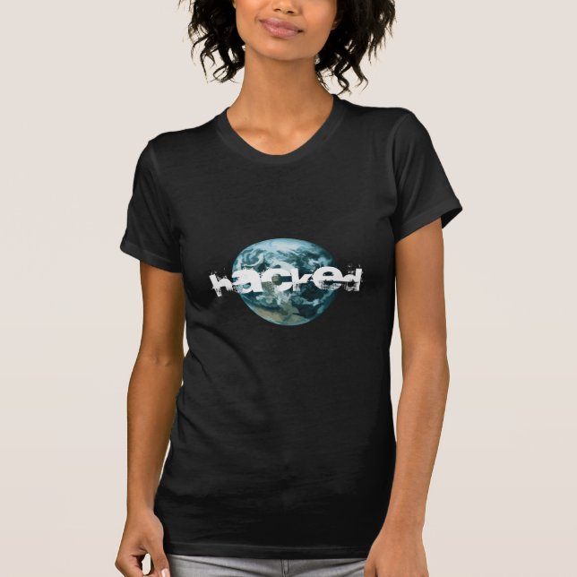 Hackad Planet Earth T-shirt (Framsida)