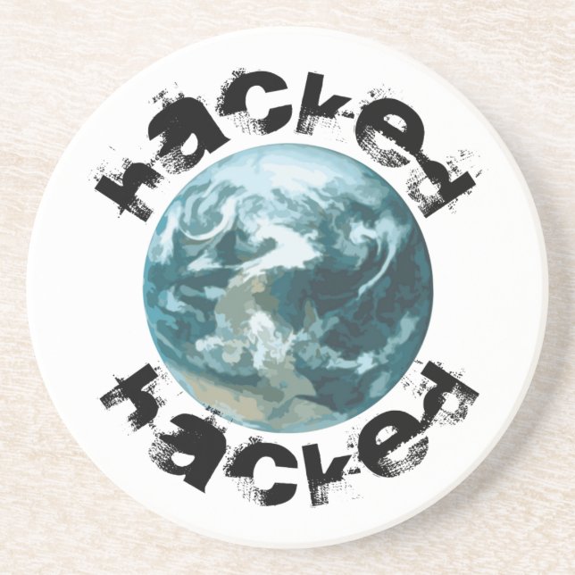 Hackad Planet Earth Underlägg Sandsten (Framsidan)