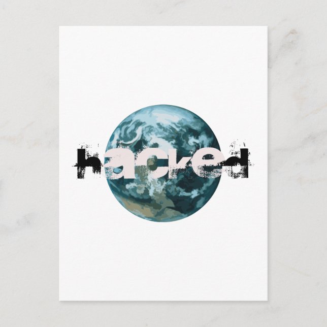 Hackad Planet Earth Vykort (Framsida)