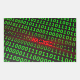 Hackad Rektangulärt Klistermärke