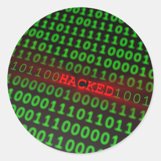 Hackad Runt Klistermärke